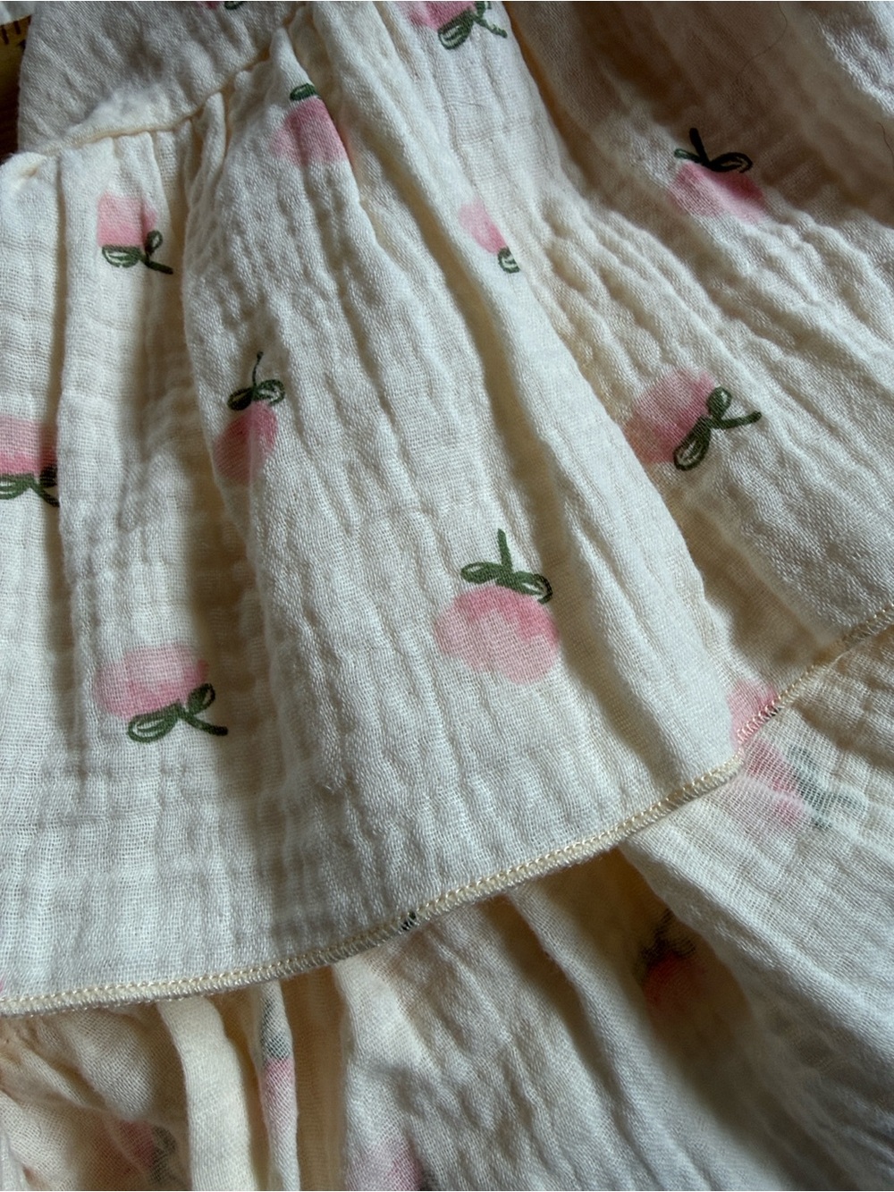 Sleeveless Cream Sundress with Pink Floral Print - Picture 4 of 6